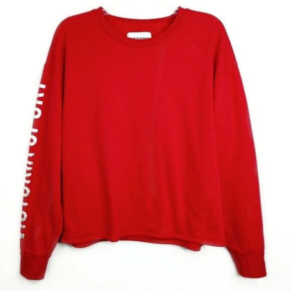 Victoria's Secret Sport|Red Logo Crewneck Long Sleeve Sweatshirt, SMALL - Picture 2 of 9